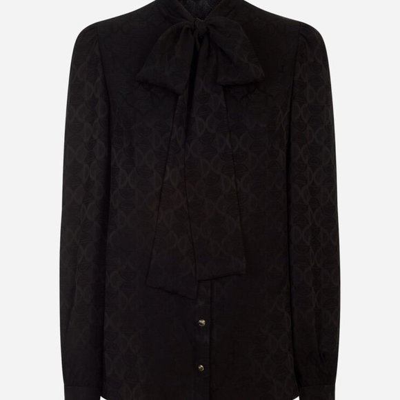❌SOLD❌Dolce & Gabbana DG logo shirt in jacquard with bow - Picture 3 of 10